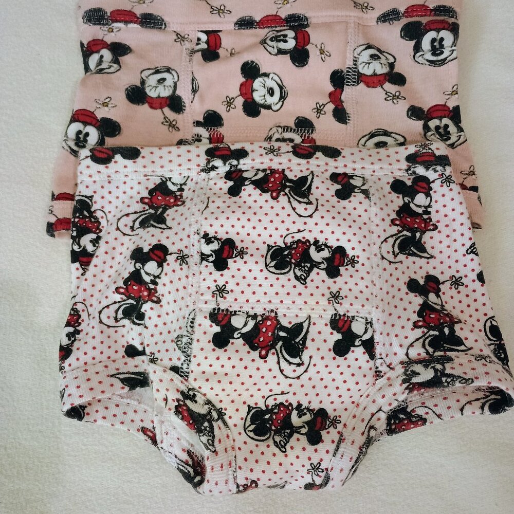 2 Pack Hanna Andersson Disney Minnie Mouse Training Unders In Organic Cotton